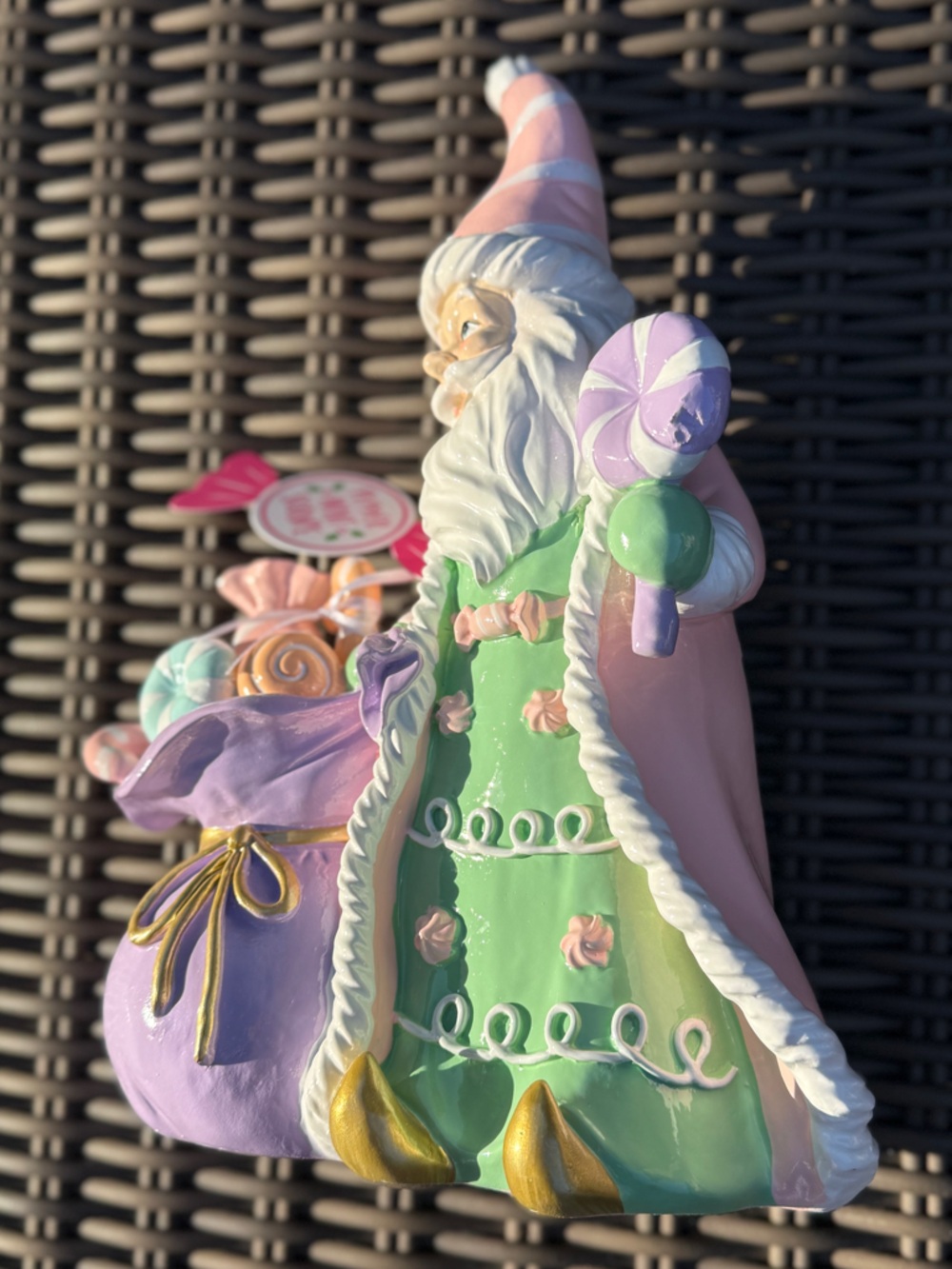 Pastel Candy Santa Figurine - NWT - Picture 14 of 16